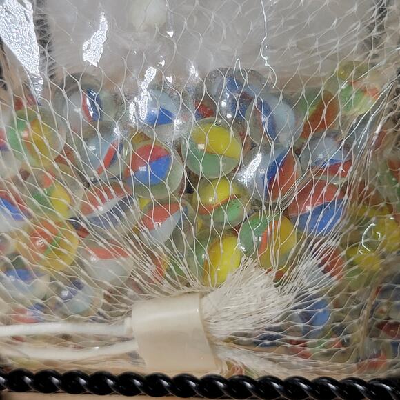 9.5 Oz Bag of Mini Cats Eye Glass Marbles - NEW / SEALED - Picture 3 of 5